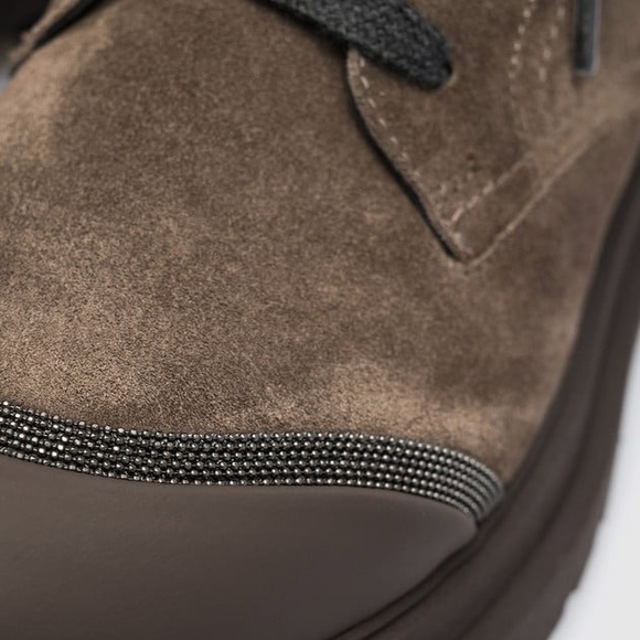 BRUNELLO CUCINELLI
Brown Suede Boots with Monil Chain It38 - Picture 5 of 7